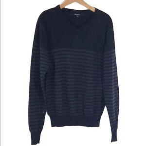 CJ Black L black/gray V-neck‎ cotton sweater